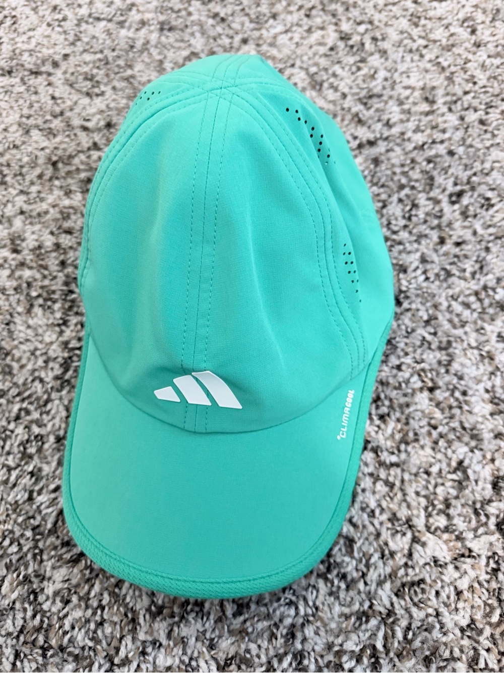 adidas green athletic running hat